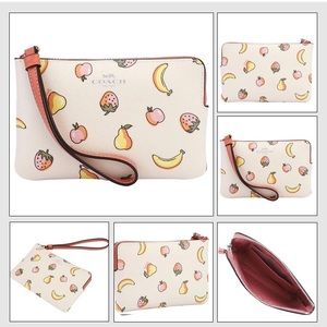 SALE!!! NWT Coach mixed fruit wristlet!! PRICE FIRM